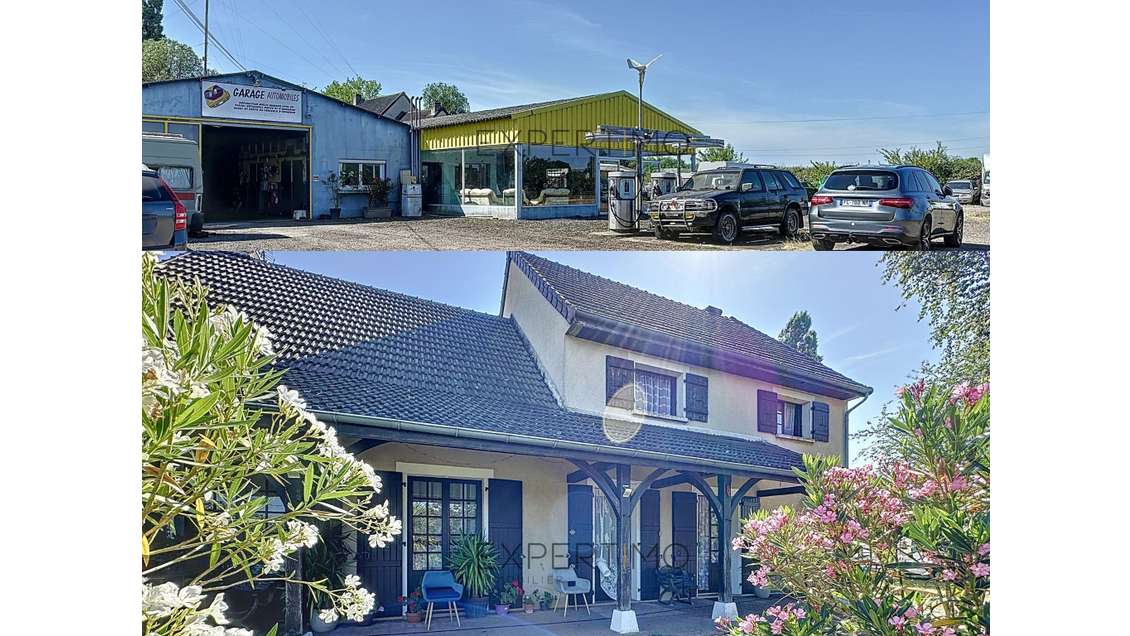 Local d'activité + maison d'habitation à Lalheue 