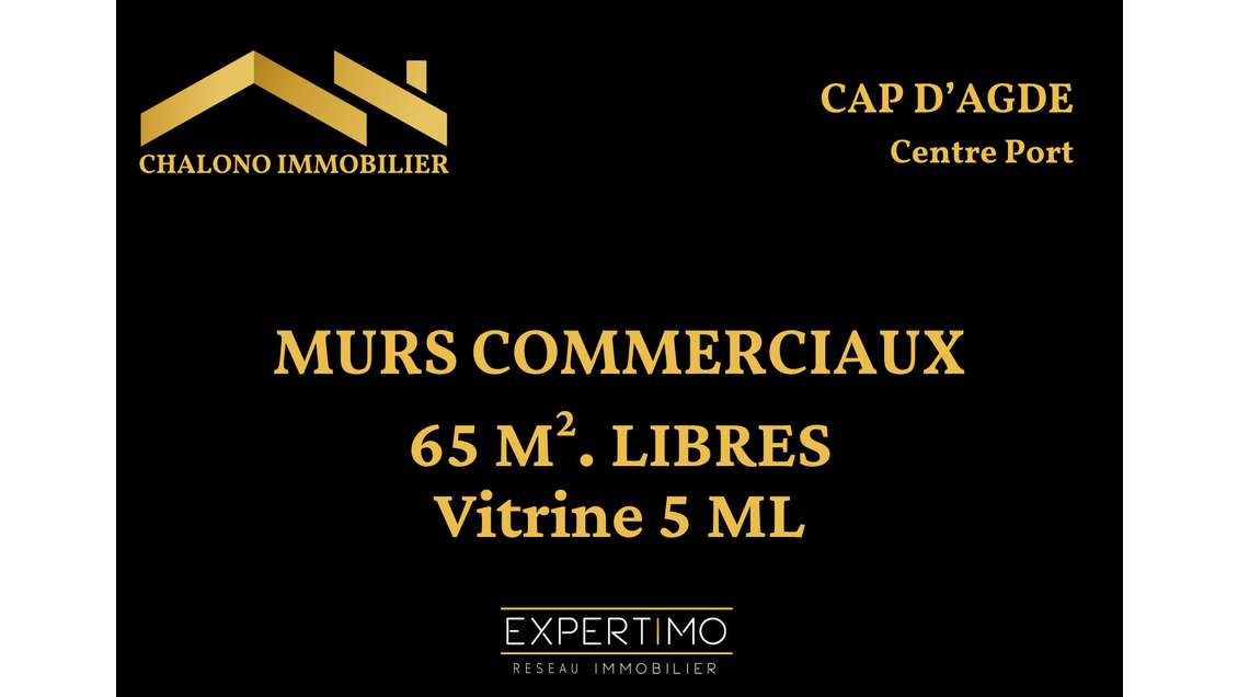 Local commercial 65m² au Cap d'Agde centre port