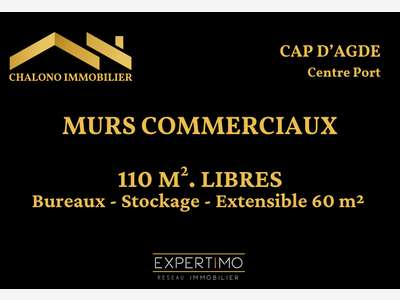AV murs commerciaux 110m² Cap d'Agde Centre Port