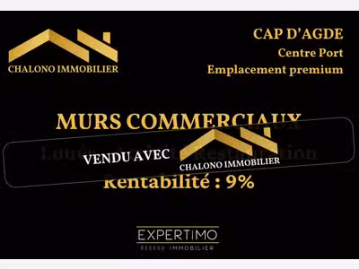 DEPT 34 - LE CAP D'AGDE, CENTRE PORT. MURS COMMERC