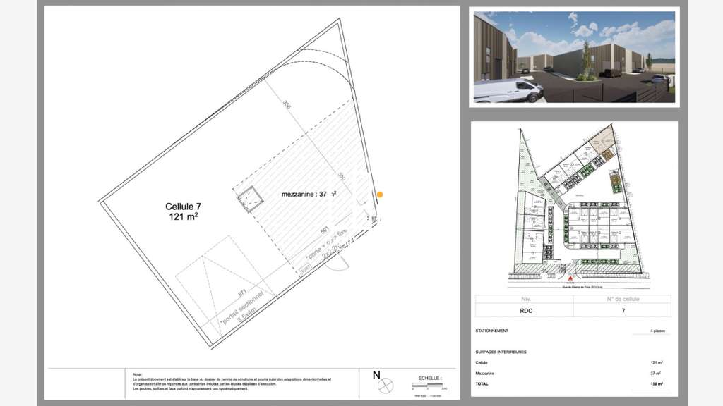 Vente local activité 158m² Les Sorinières VEFA