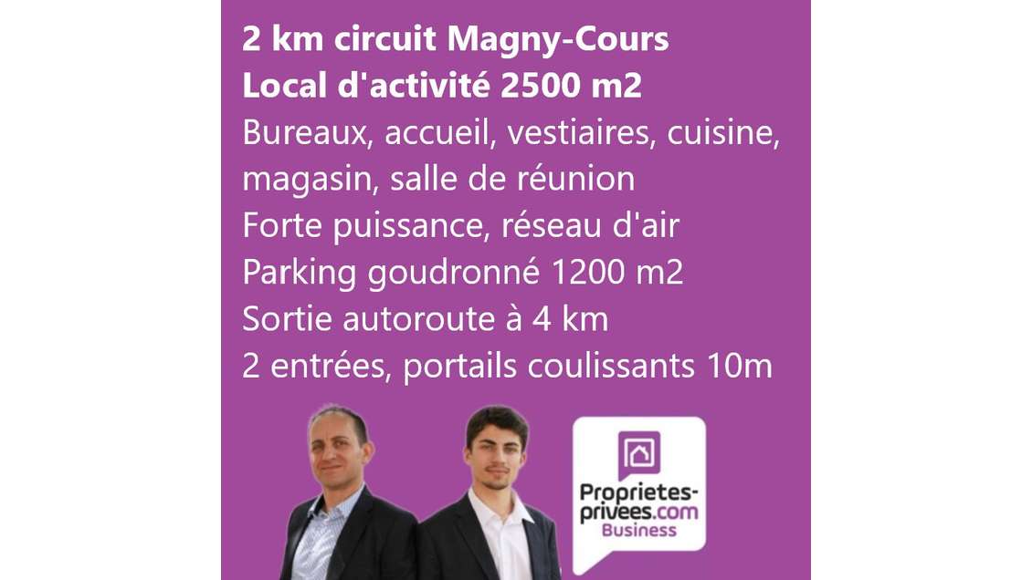 Local d'activité 2 km du circuit de Magny-Cours