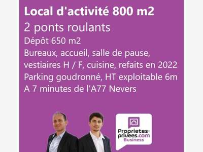 Local d'activité 800m² à 7 km de Nevers