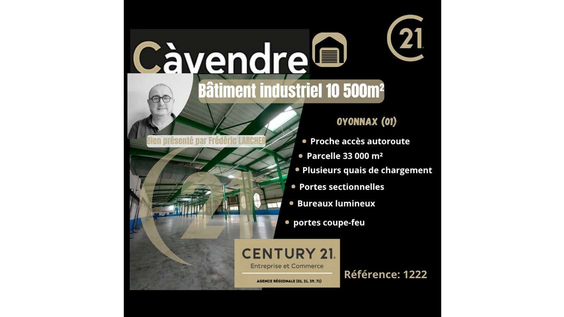 BATIMENT INDUSTRIEL 10500m² OYONNAX (01)