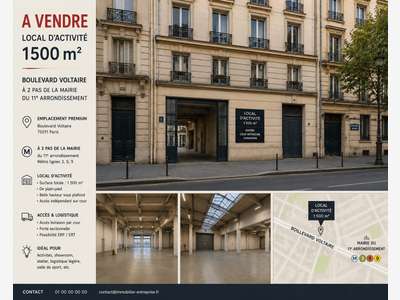 LOCAL D'ACTIVITE 1600 m² Boulevard Voltaire