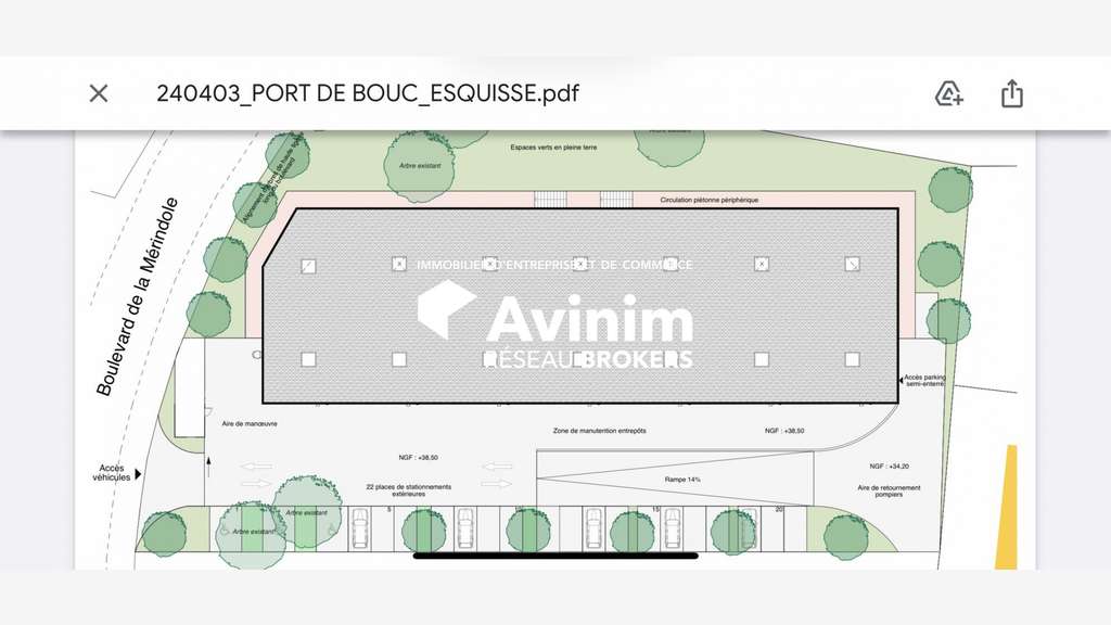 Local industriel 1400m² sur 4000m² ZI Port de Bouc
