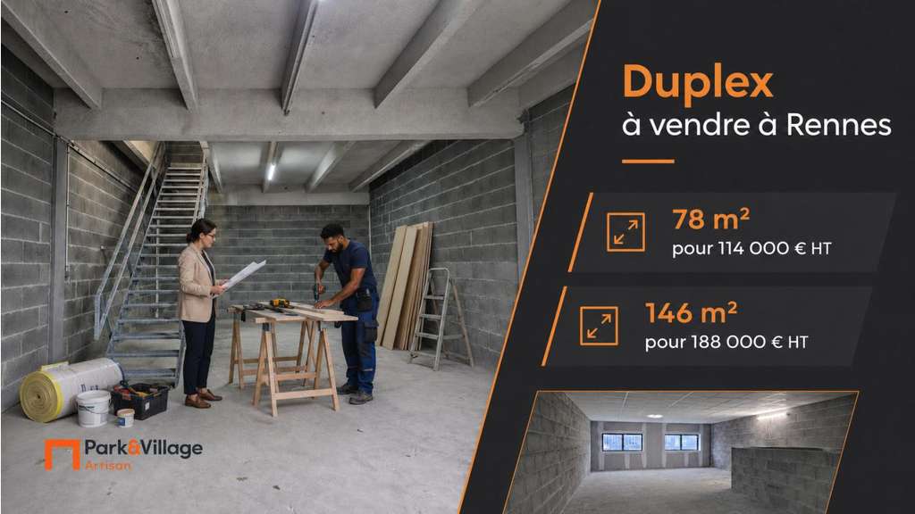 Vente local stockage et bureaux de 144m² à Rennes