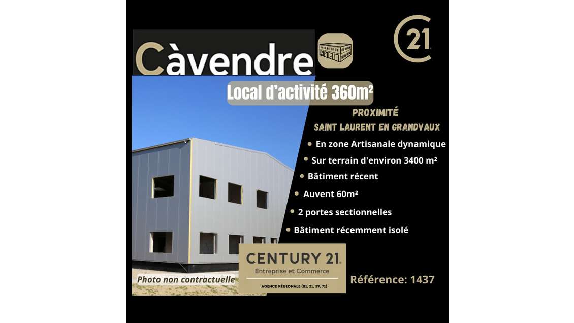 AV bâtiment professionnel 360m² empl N°1 Haut-Jura