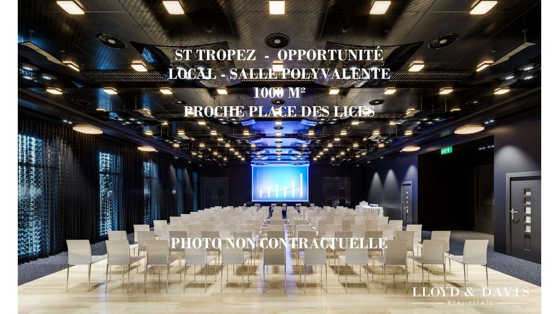 Vente salle polyvalente 1000m² + réserve St Tropez