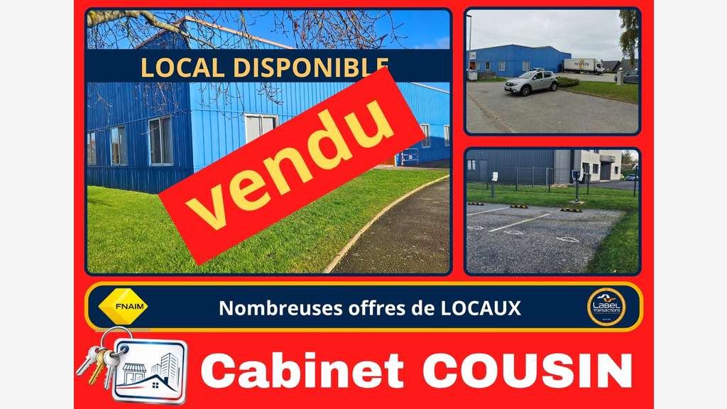 Vente local artisanal entrepôt 500m² à Tourlaville