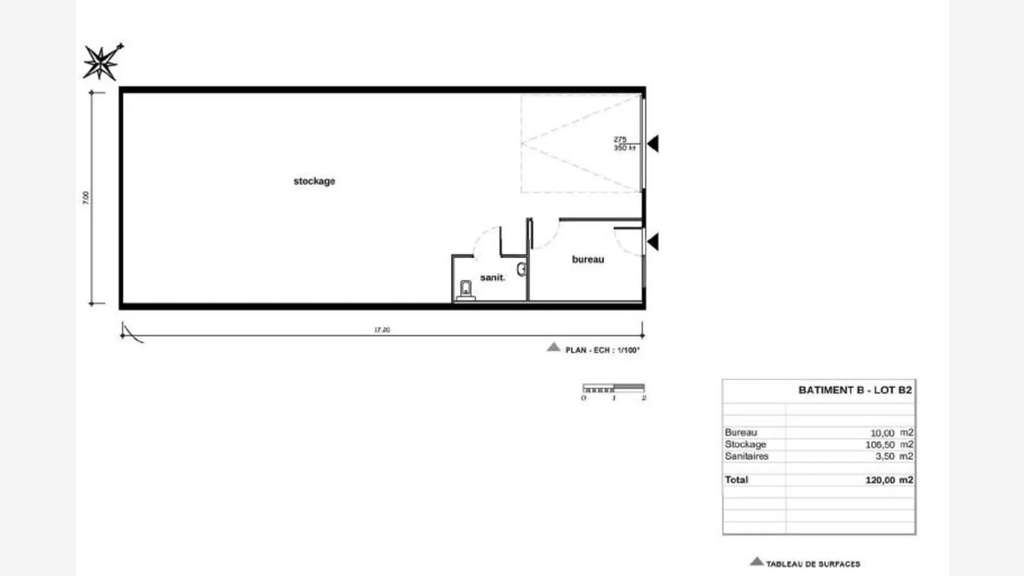 LOCAL D'ACTIVITÉ AVEC BUREAU – TRESSES (33370)
