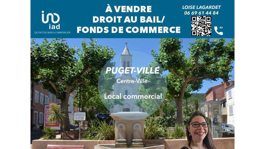 Vente local 60m² route principale à Puget-Ville