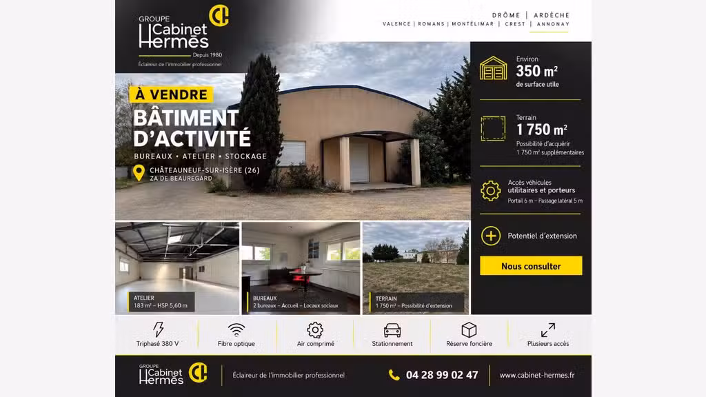 Bâtiment d'activité avec bureaux à Châteauneuf 
