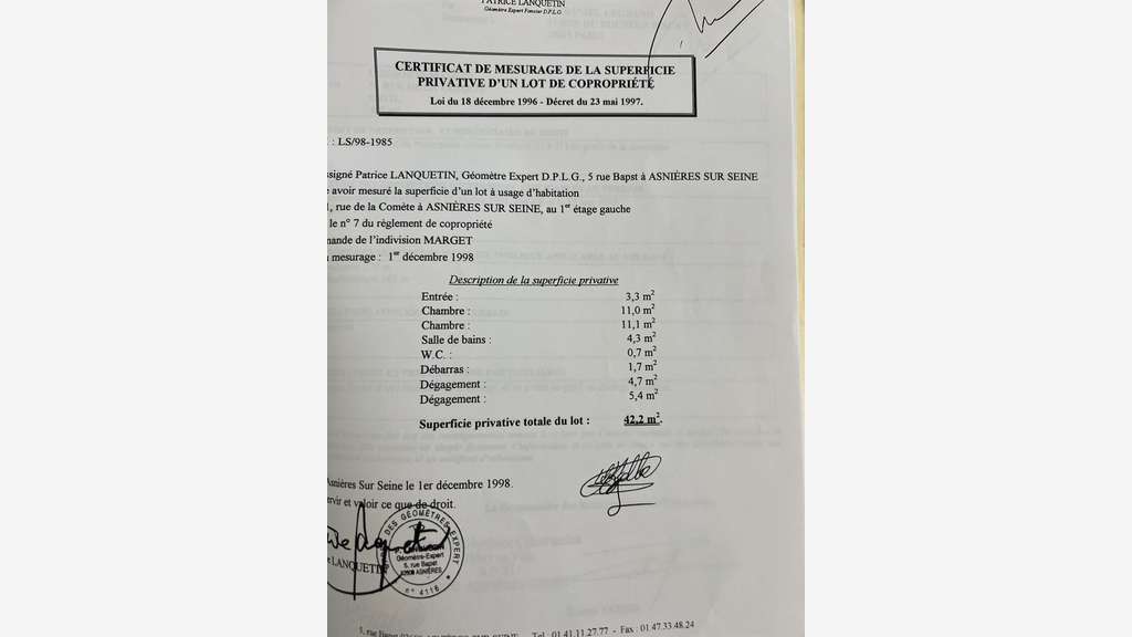 Vente murs loués à Asnières sur Seine