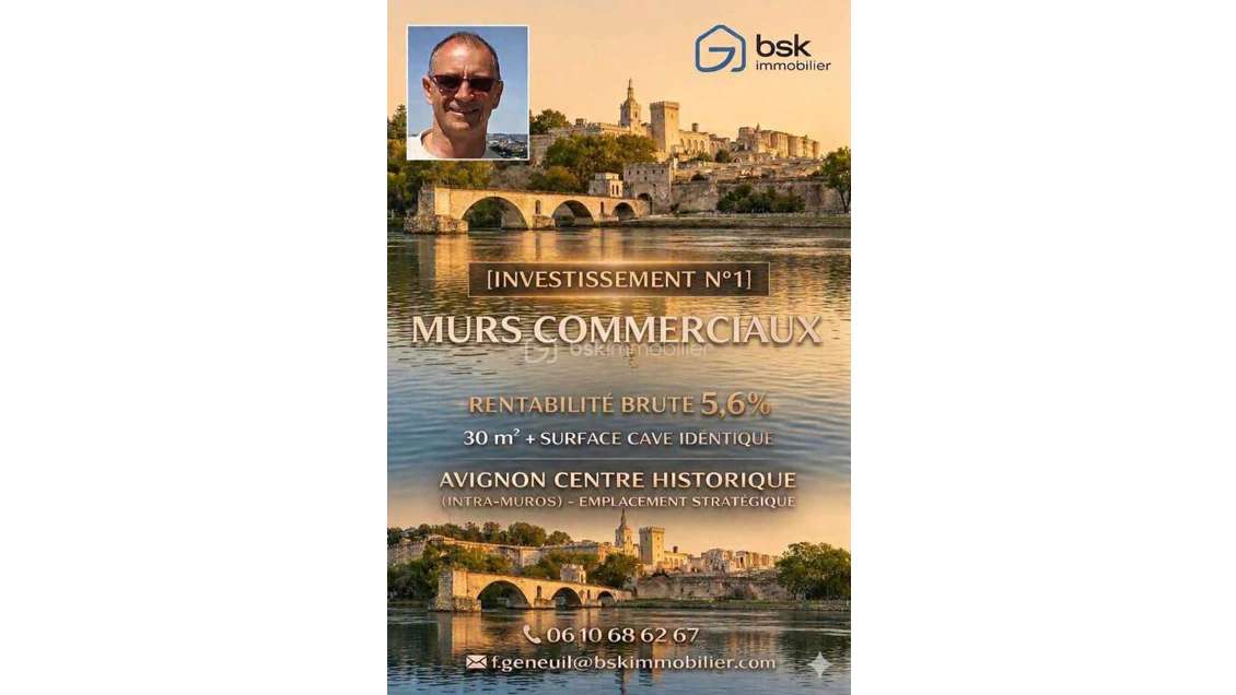 AV local commercial 30m² en hyper centre Avignon