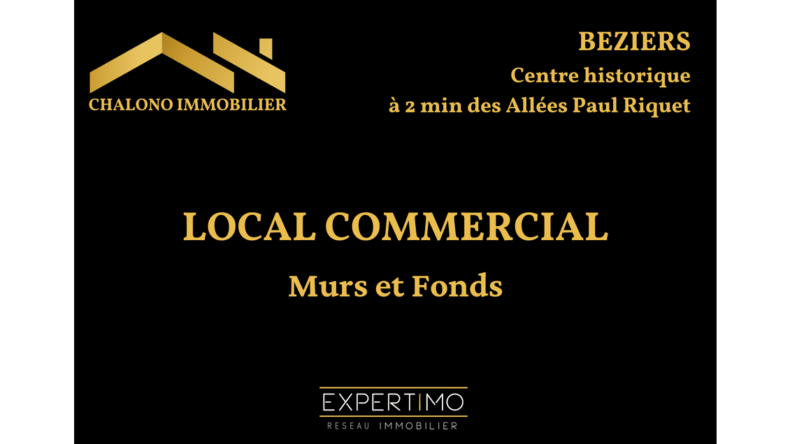 Vente local commercial 96m² à Béziers