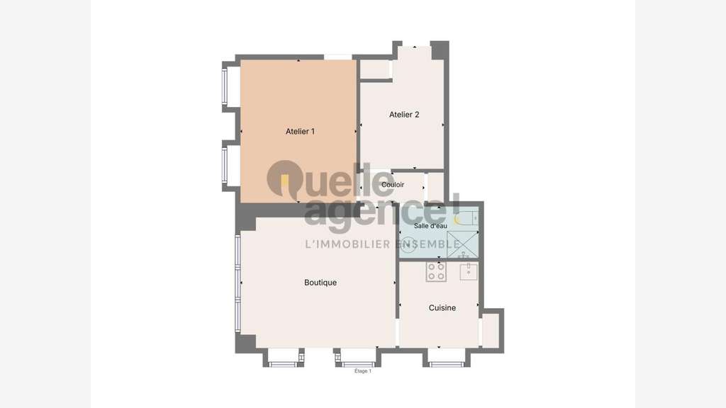 Vente local commercial rénové de 53m² à Brest