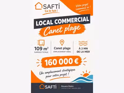 LOCAL COMMERCIAL 109 m² À CANET-EN-ROUSSILLON