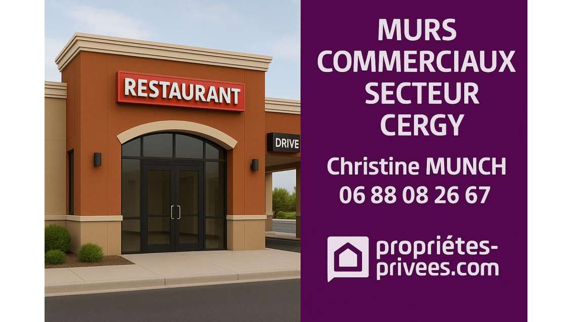 A vendre murs commerciaux 370m² à Cergy
