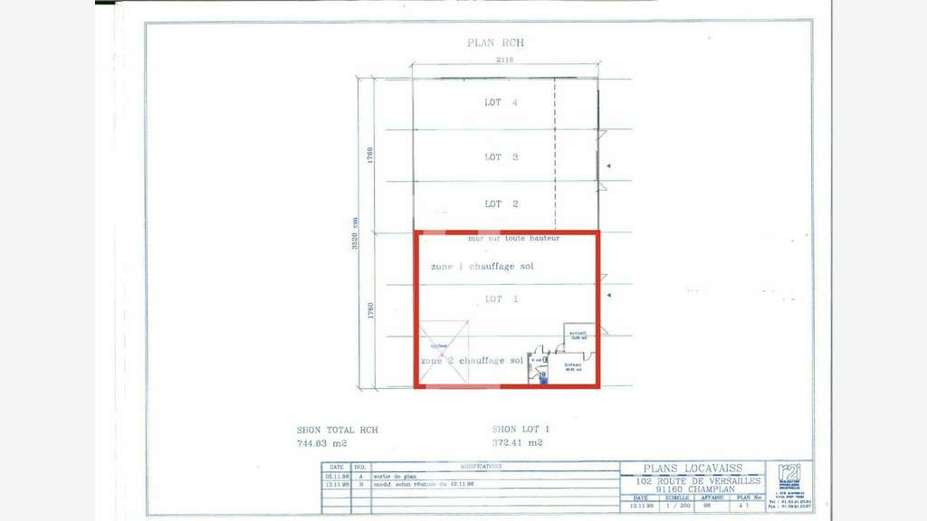 AV local d'activité 490m² empl stratégiq Champlan