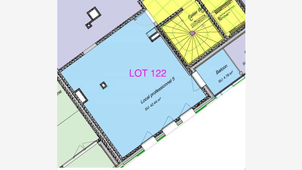 AV bureaux neufs 42m² + balcon à Clermont-Ferrand