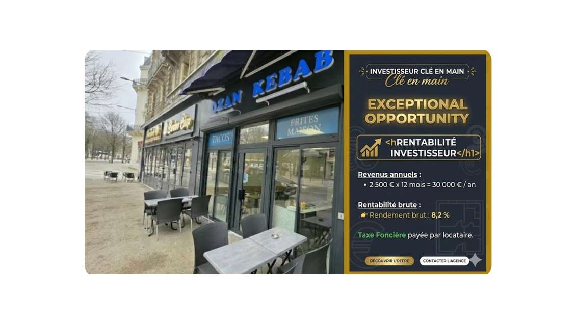 Vente murs commerciaux 105m² à Dijon avenue Foch