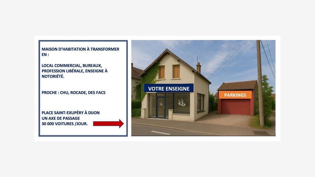 Local 120m² à vendre à Dijon Maladière Cap Nord