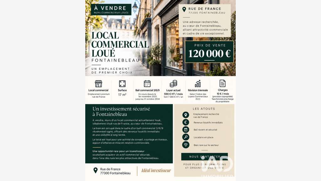 Local commercial à Fontainebleau