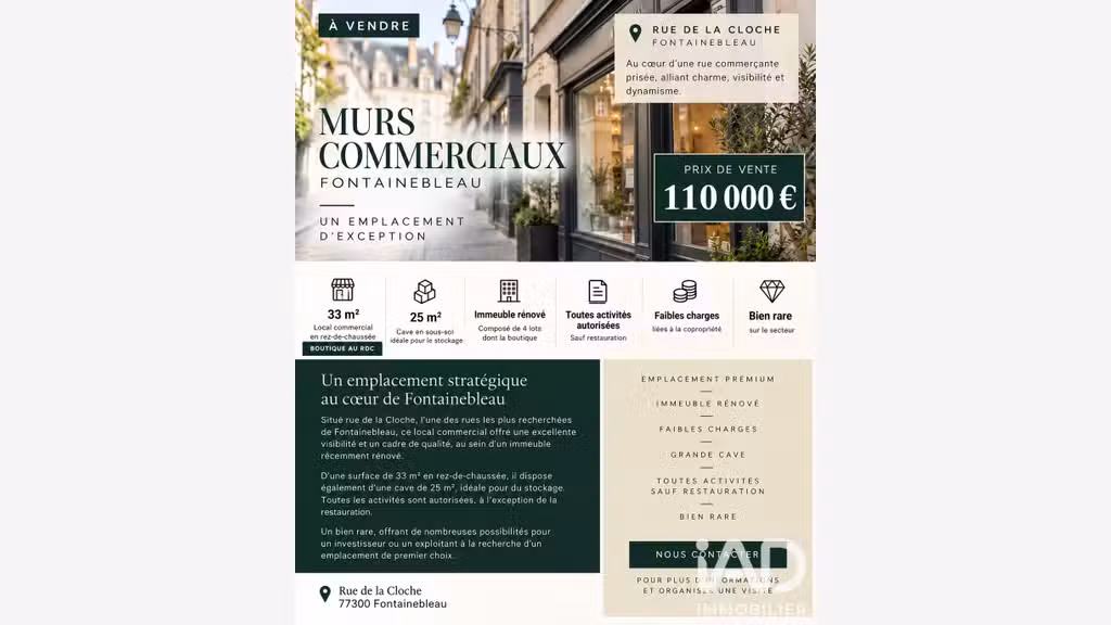 Local commercial à Fontainebleau