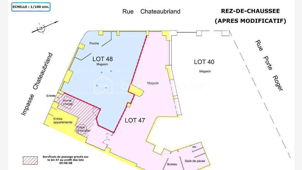 A vendre murs commerciaux de 263m² à Fougères