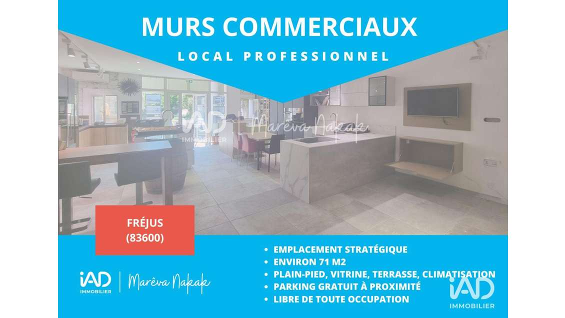 Vente local commercial 71m² à Fréjus