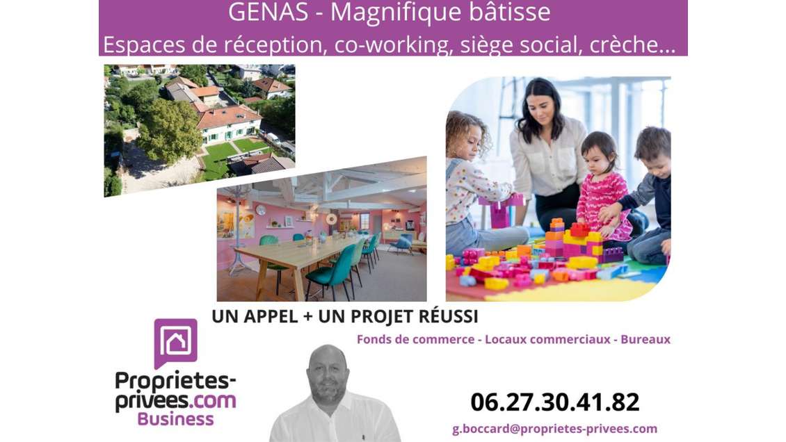 Murs commerciaux 345m² sur terrain 1281m² à Genas