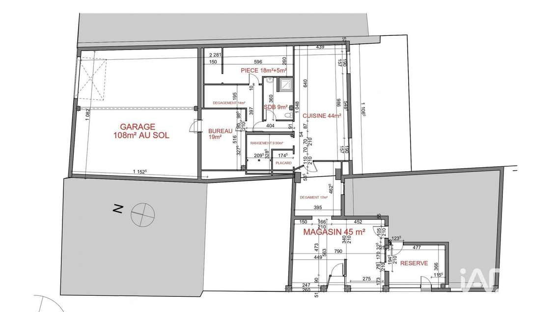 Murs commerciaux à Homécourt