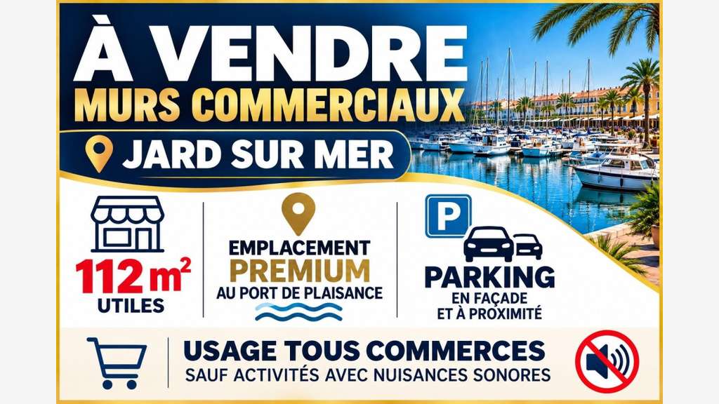 Vente local commercial de 112m² à Jard-sur-Mer