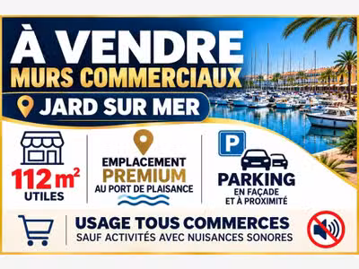 Vente local commercial de 112m² à Jard-sur-Mer