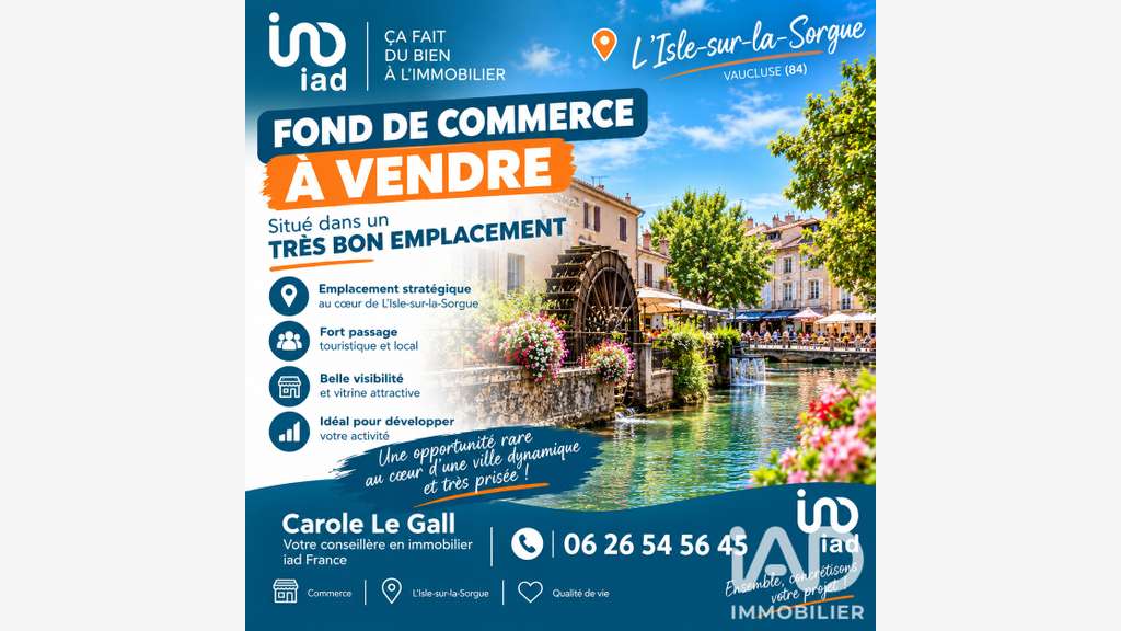 Local commercial à L'Isle-sur-la-Sorgue