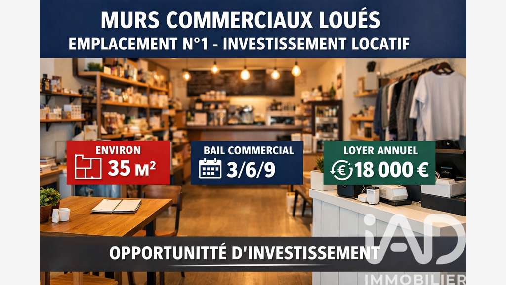 AV murs commerciaux loués 35m² La Flotte empl N°1
