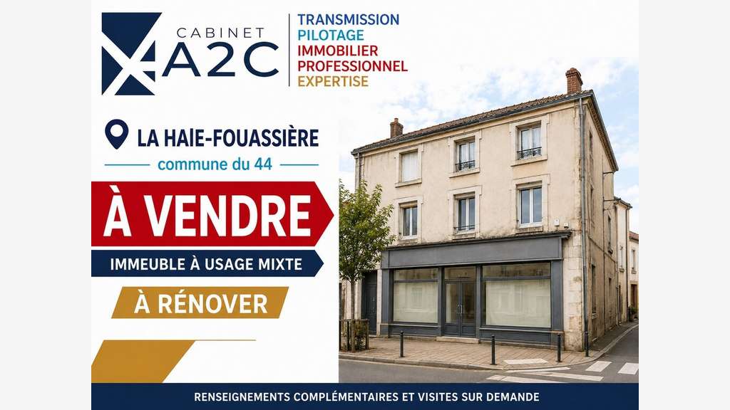 À VENDRE IMMEUBLE À USAGE MIXTE PROFESSIONNEL / H