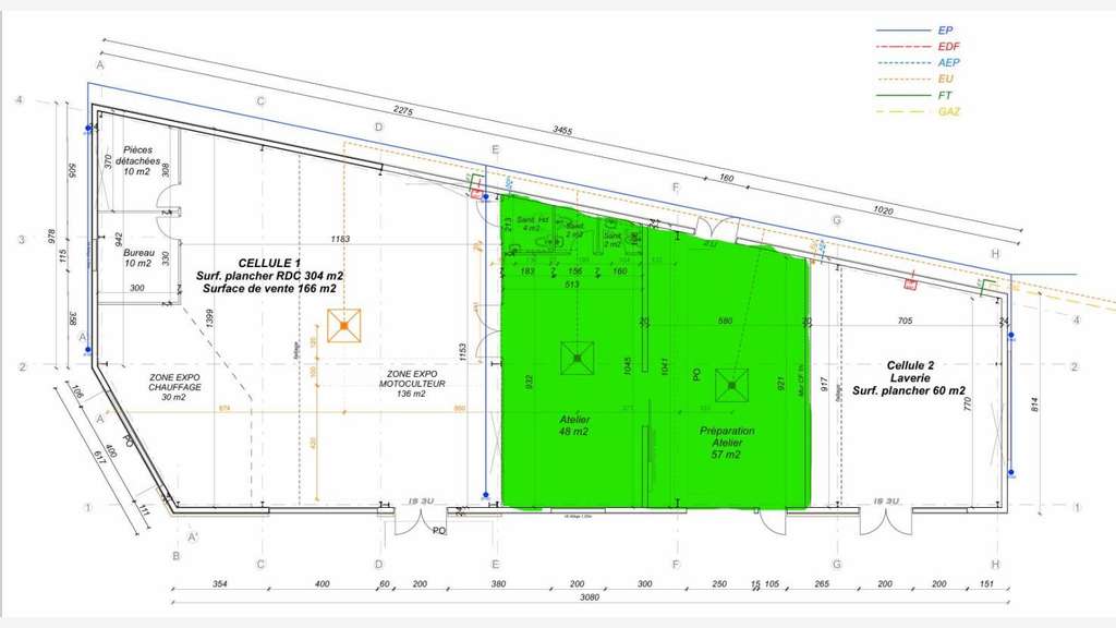 A vendre locaux commerciaux 115m² à Lablachère