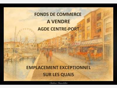 A vendre commerce 80m² Port du Cap d'Agde