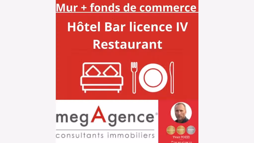 Hôtel-Bar-Restaurant Mur + Fonds à ARAGO