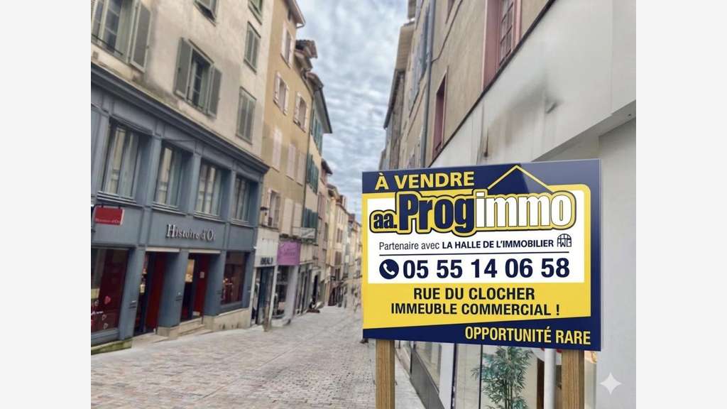 Vente local commercial 120m² au centre de Limoges
