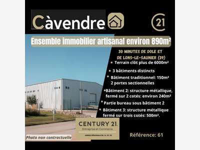 Vente bâtiment artisanal ou industriel 890m² Jura