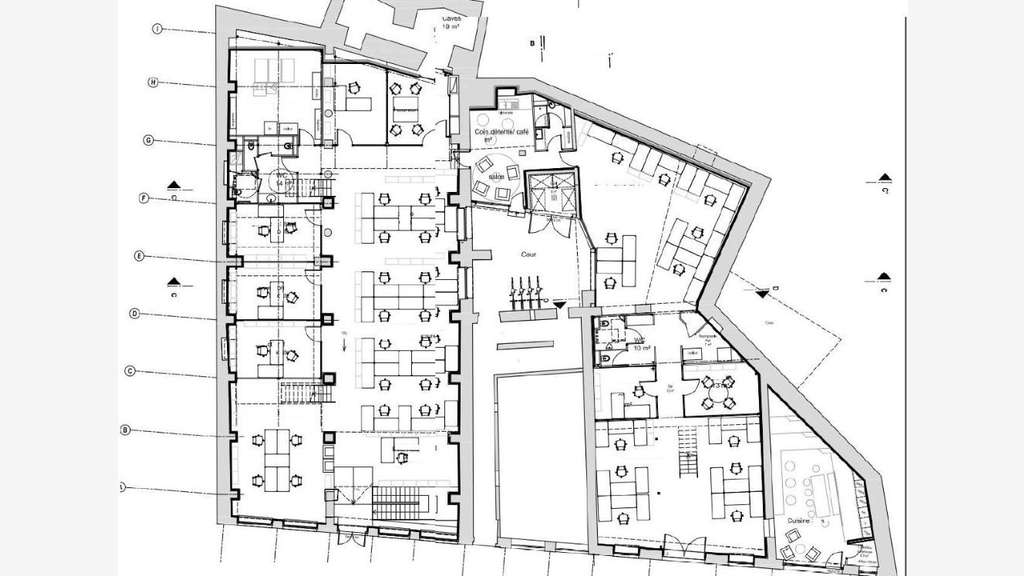 Bureaux divisibles de 920m² à vendre à Lyon 1