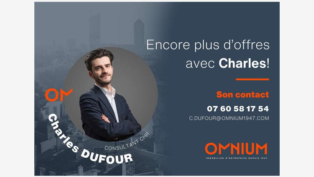 Cession local commercial 165m² Lyon 69003 bel empl