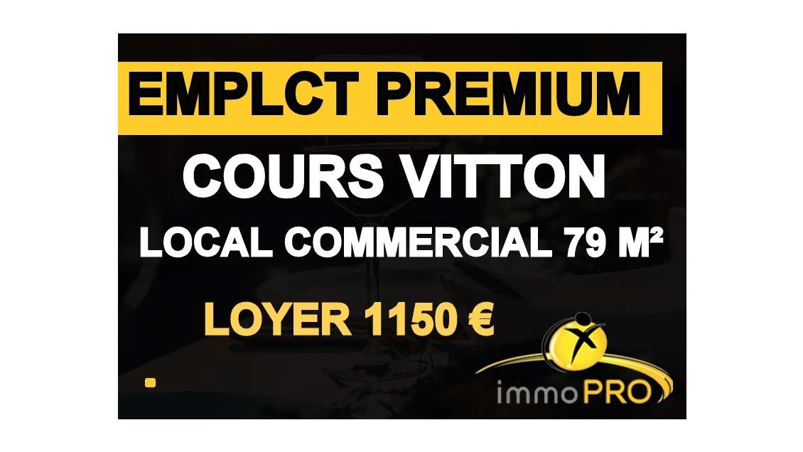 Cède local commercial 79m² empl strat Lyon 69006