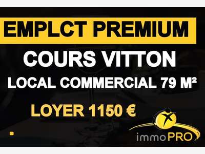 Cède local commercial 79m² empl strat Lyon 69006