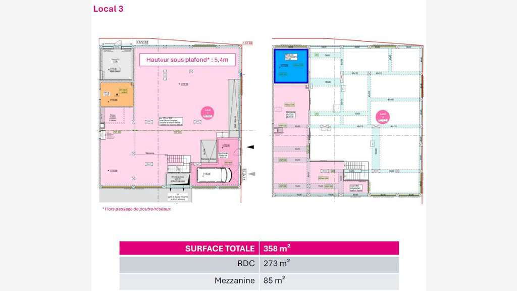 Local 358m² à vendre activité bureaux à Lyon 7e