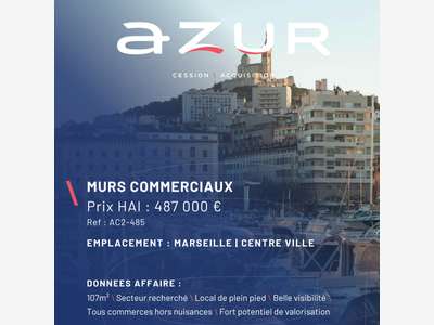 VENTE Murs commerciaux Secteur recherché Marseille