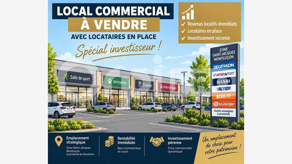 MONTLUCON - LOCAL COMMERCIAL à vendre